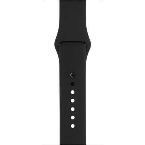 Curea iUni compatibila cu Apple Watch 1/2/3/4/5/6/7, 44mm, Silicon, Black